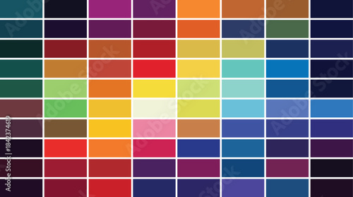 Vibrant Color Palette Swatches | Comprehensive Hue Spectrum Chart for Design