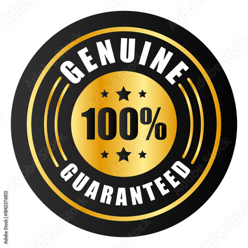100% satisfaction guaranteed seal or label flat icon design	