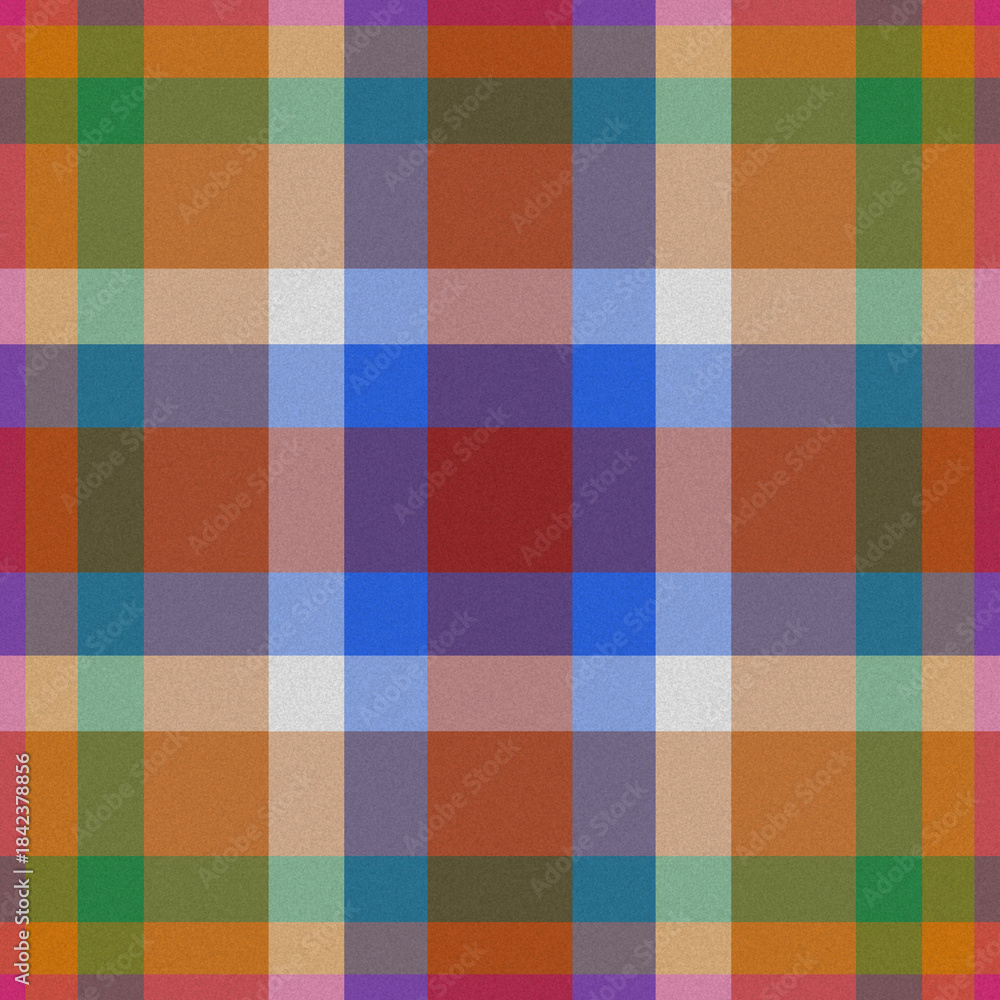 Fototapeta premium Color RoseofSharon and Pannikin and Felt plaid texture seamless pattern 