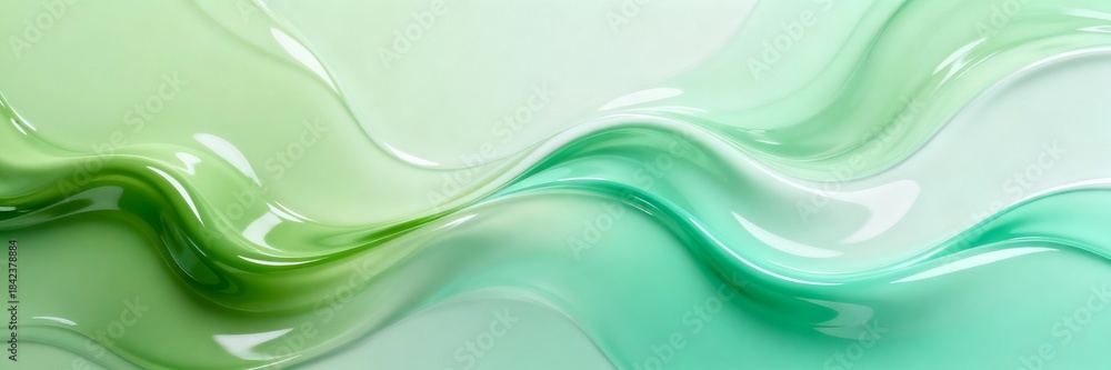 Fototapeta premium Green Glossy Fluid Texture for Branding, Packaging, Backgrounds, Digital Art, and Luxury Design Projects