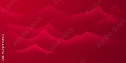 Modern design vector illustration of beautiful Chinese ink landscape painting.