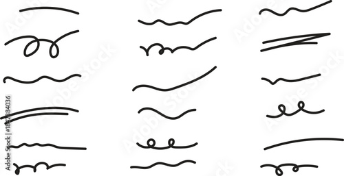 set of hand drawn vector drawing