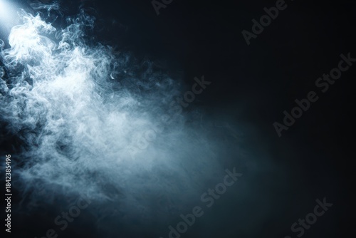 Left-side fog drifting across a black background for a moody cinematic scene
