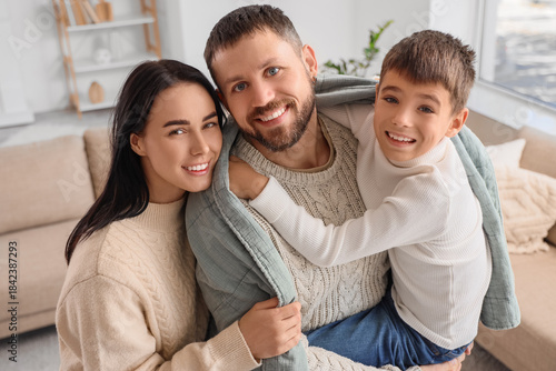 Happy parents and their lit...