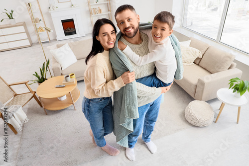 Happy parents and their lit...