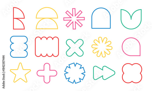 Cute Minimal Abstract Line Shapes Collection – Decorative Geometric Elements