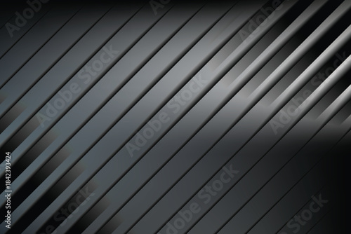 Abstract dark metallic background with diagonal brushed metal stripes industrial texture for technology and automotive design sleek modern backdrop EPS vector