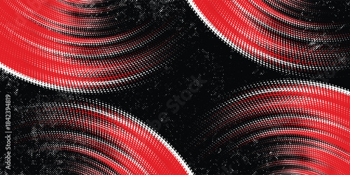 Car sticker wrap abstract banner sporty lines white, red and black grunge color combination brush thunder storm pattern motorsport racing.