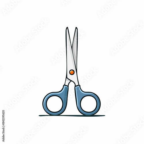 Hand-drawn illustration of a pair of scissors, perfect for crafting, sewing, or general cutting tasks