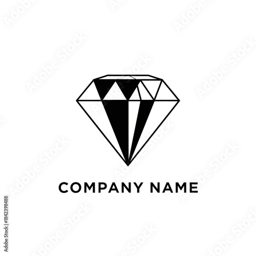 Elegant Diamond Logo Design for Jewelry or Luxury Brand Identity.