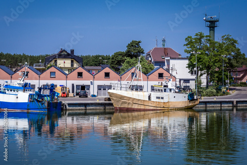 Port of Dziwnow town in north western Poland situated on the Baltic Sea coast, Poland