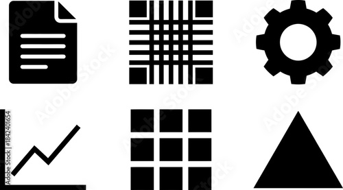 Minimalist black silhouette overlooking mountain landscape with reflective lake and starry night sky on transparent background