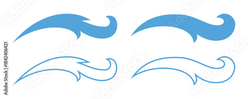 Swooshes and Swash Tails for Athletic Typography and Logo Design – Vector illustration.