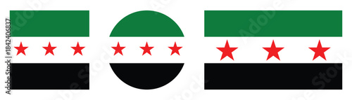 Syrian Independence Flag in High-Quality Vector Format.