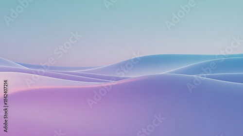 Fototapeta Naklejka Na Ścianę i Meble -  Dreamy purple and blue sand dunes under pastel sky at sunset