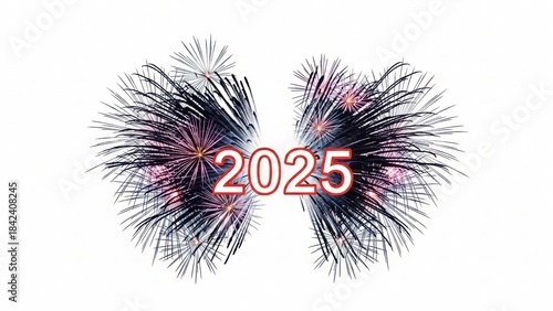 2025 New Year Fireworks Celebration – Festive Holiday Background