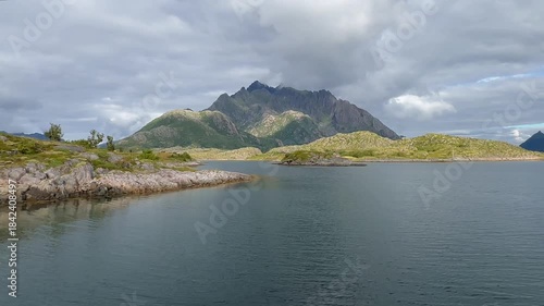 Gliding through the tranquility of the Trollfjord in Norway