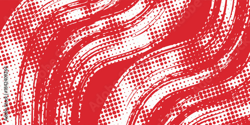 red and white brush wrap car sticker pattern abstract. eps 10