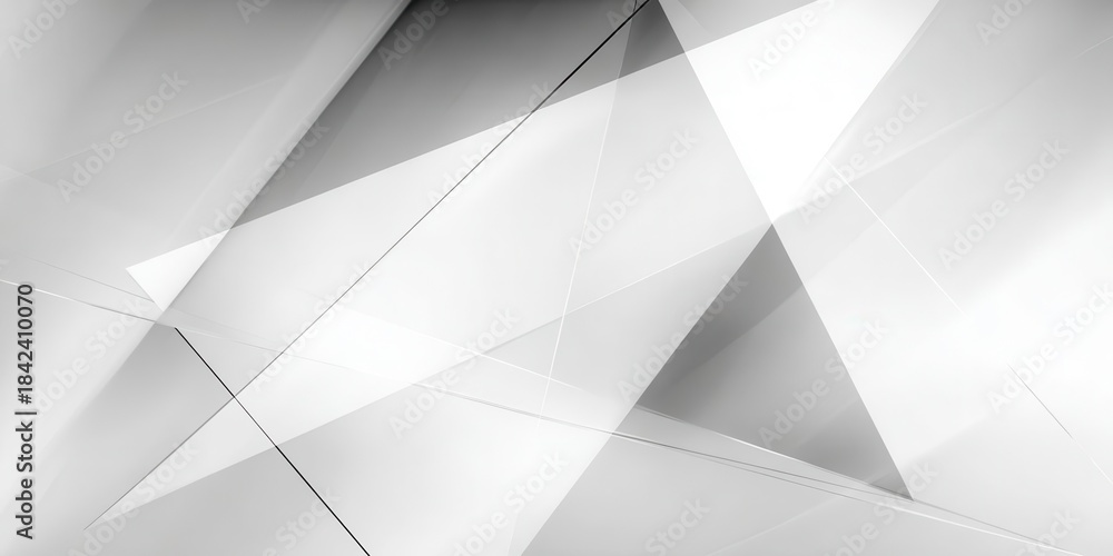Obraz premium Abstract Geometric White and Gray Background for Design