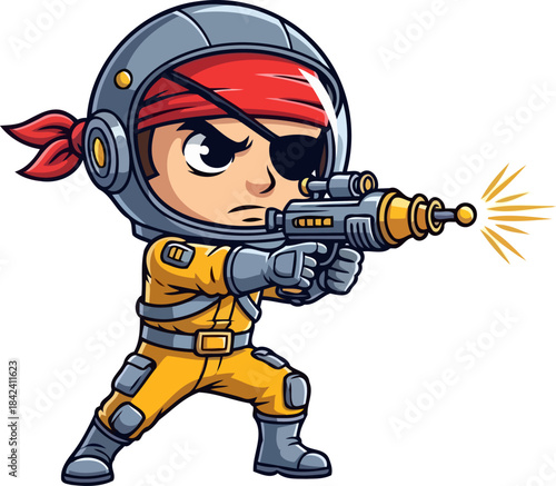 galactic swashbuckler charting daring adventures beyond the stars, isolated on transparent background