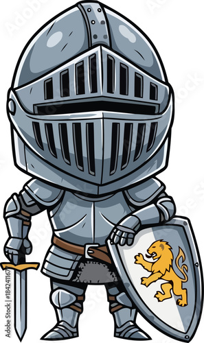 pixel paladins pledge adorable knight, unyielding shield, protecting your creative kingdom, isolated on transparent background