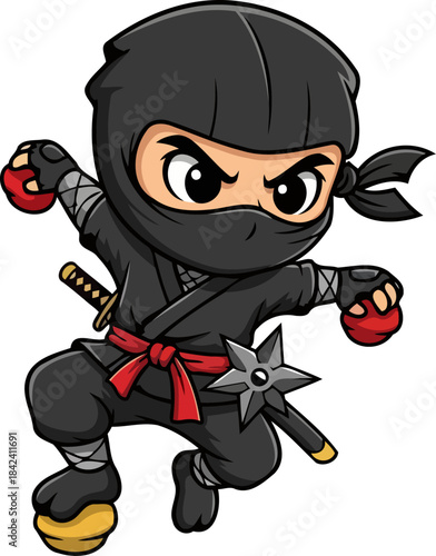 shadow striker unleashed agile warriors fierce stance for covert mission, isolated on transparent background