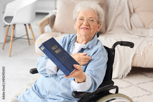 Senior woman in wheelchair ...