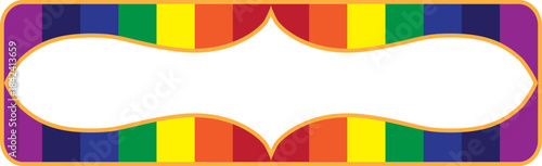 무지개 글상자 배너 프레임