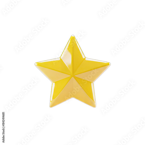 Wallpaper Mural Yellow Star Isolated on White Background Torontodigital.ca