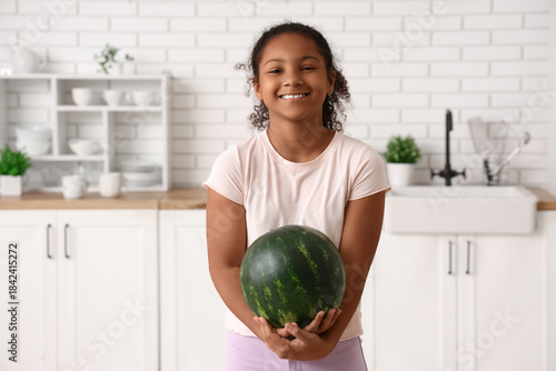 Cute African-American girl ...