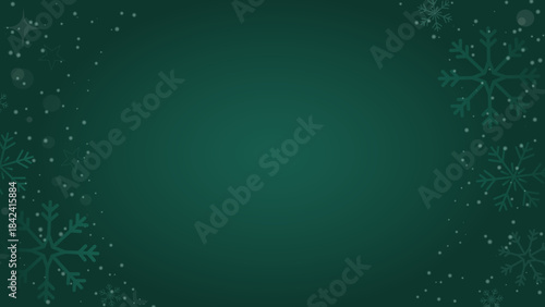 Christmas Background with Text Space. Festive Background with Snowflake Border. Abstract background for decorative winter border, festive backdrop for holiday cards, banners, greetings and promotion
