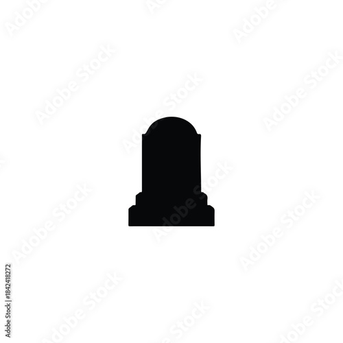 Gravestone silhouette vector flat illustration design.