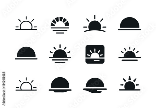 Twilight Logo Variations. Twilight. Icon set. Set Logo of Twilig