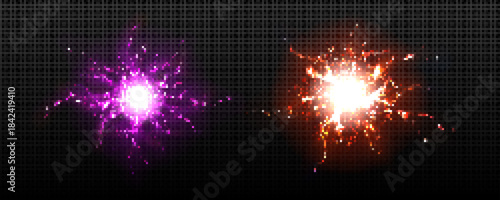 Bright blue and white electrical lightning bolts crackling across a dark black background with energy arcs.
Glowing blue energy portal with electric lightning bolts radiating outwards on a dark backgr