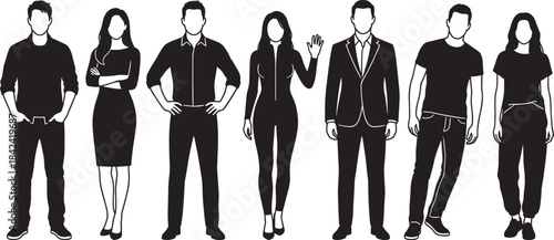 Silhouette vector illustration of a massive, excited crowd with hands raised high, cheering, celebrating, and showing unity at a public event or music festival.