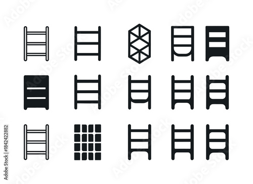 Vertical Storage Logos. Using vertical storage solutions. Icon s
