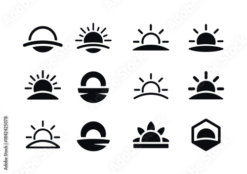 Terra Nova Icon Set. Terra Nova. Icon set. Set Logo of Terra Nov