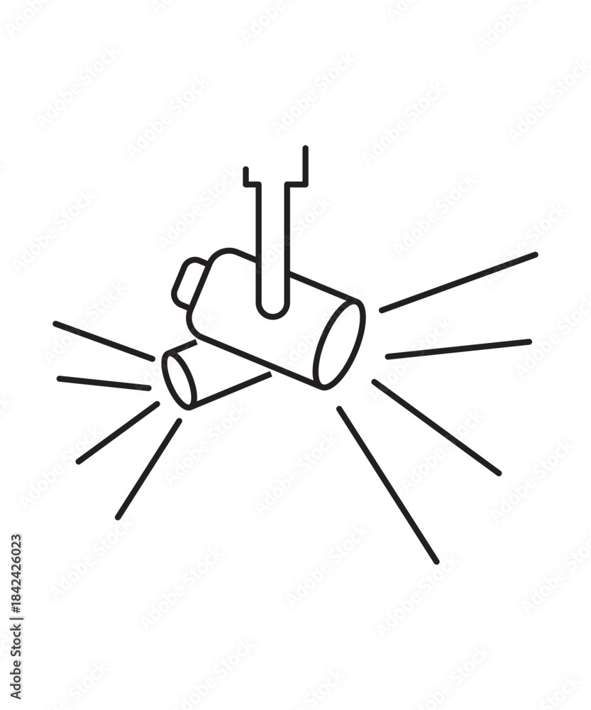 Obraz premium spot light icon, vector best line icon.