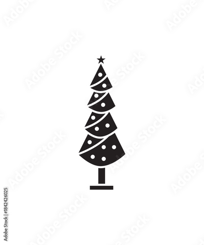 christmas tree icon, vector best flat icon.