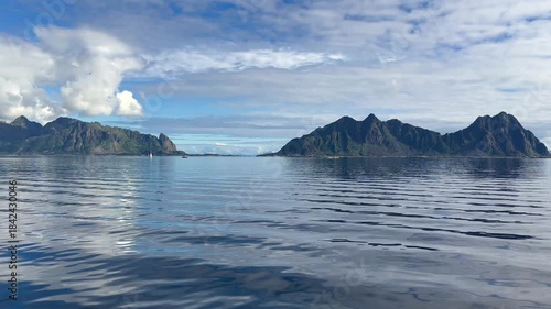 Gliding through the tranquility of the Small Islands of the Lofoten in Norway
