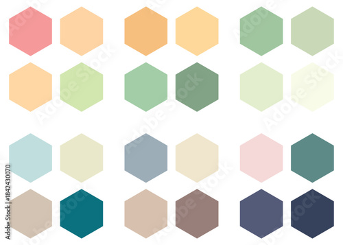 Abstract color palette guide. 