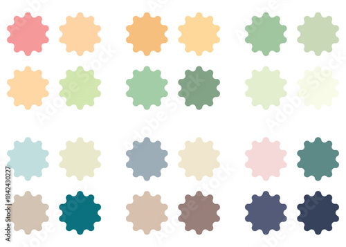 Abstract color palette guide. 