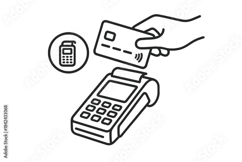Contactless payment transaction using a credit card and a point of sale terminal
