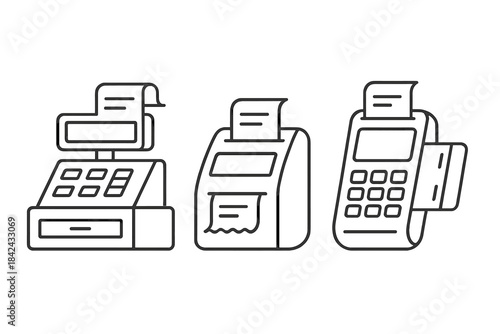 Cash register, receipt printer, and payment terminal point of sale equipment