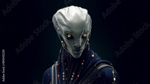 Character in dark setting with glowing stars in background