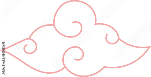Chinese stylized cloud illustration