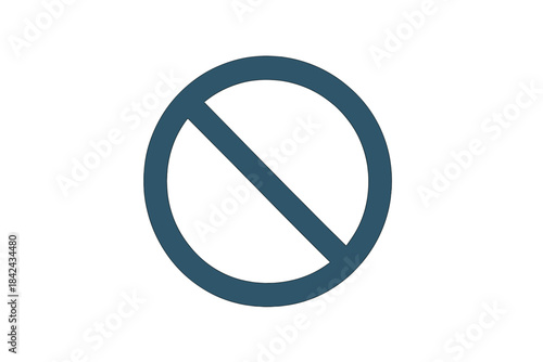 Universal basic prohibition symbol denoting restriction, denial, or forbidden access