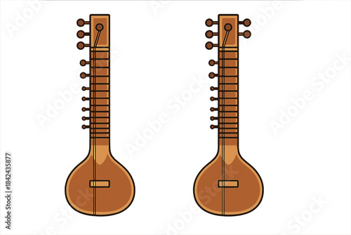 Traditional string instruments displayed side by side highlighting detailed craftsmanship and unique designs
