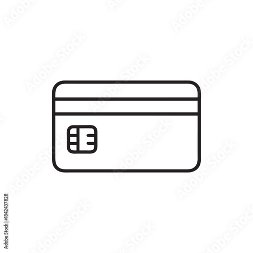 Credit Card Icon Black And White Vector Illustration For Business And Finance Payment And Banking