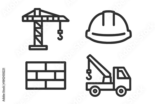 Construction equipment and tools used in building projects at a job site